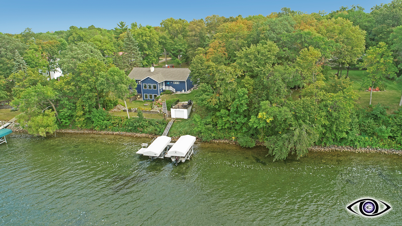 Aerial Photography Lake Home